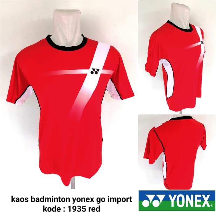 Baju badminton Yonex kaos yonex jepang kento momota 1935 RED impor
