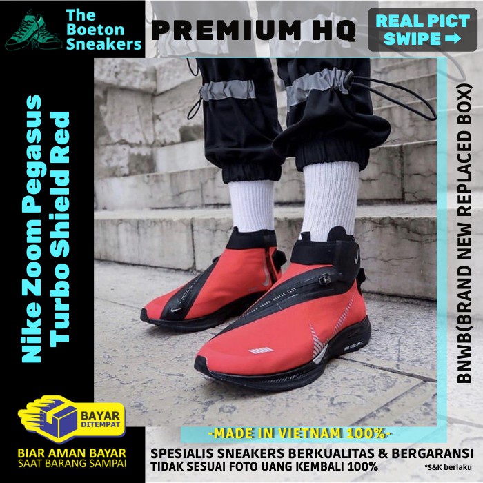 Sepatu Nike Pegasus Turbo Shield Running Sneakers Pria Sneaker Olahraga Lari Import Premium Original