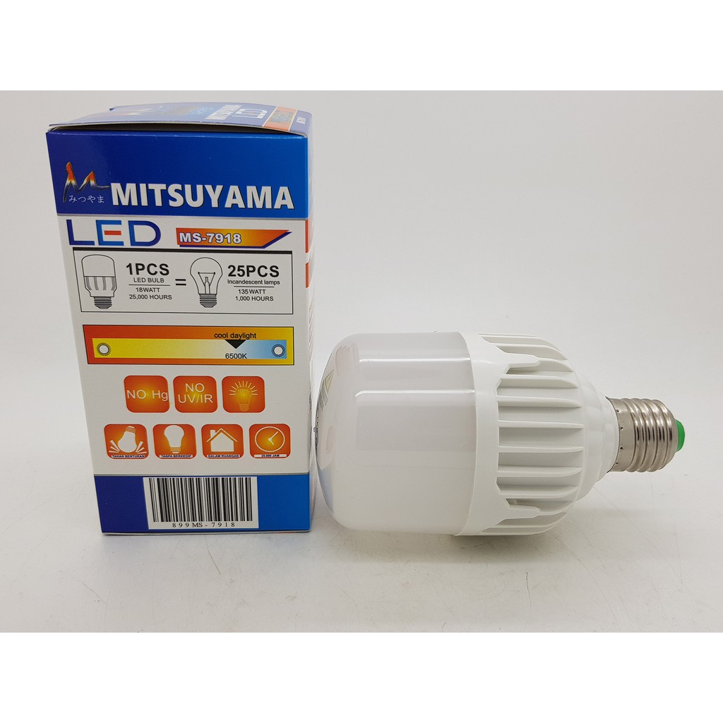 Lampu LED 18 watt PREMIER III Model CAPSUL Merk MITSUYAMA GARANSI 1THN
