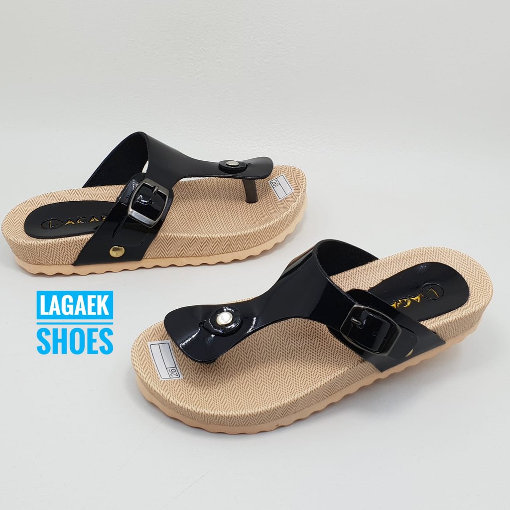 SALE Sandal Jepit Anak Perempuan Tali Hitam Usia 6 Tahunan Untuk Anak Cewek Model Flat Santai Simple Dan Ringan