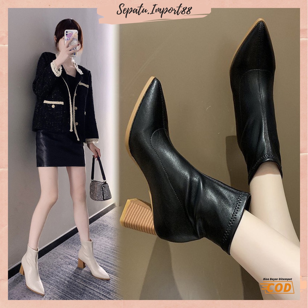 [SEPATU.IMPORT88] SP 579 Sepatu Boots Wanita Flat Korea Import Premium Quality