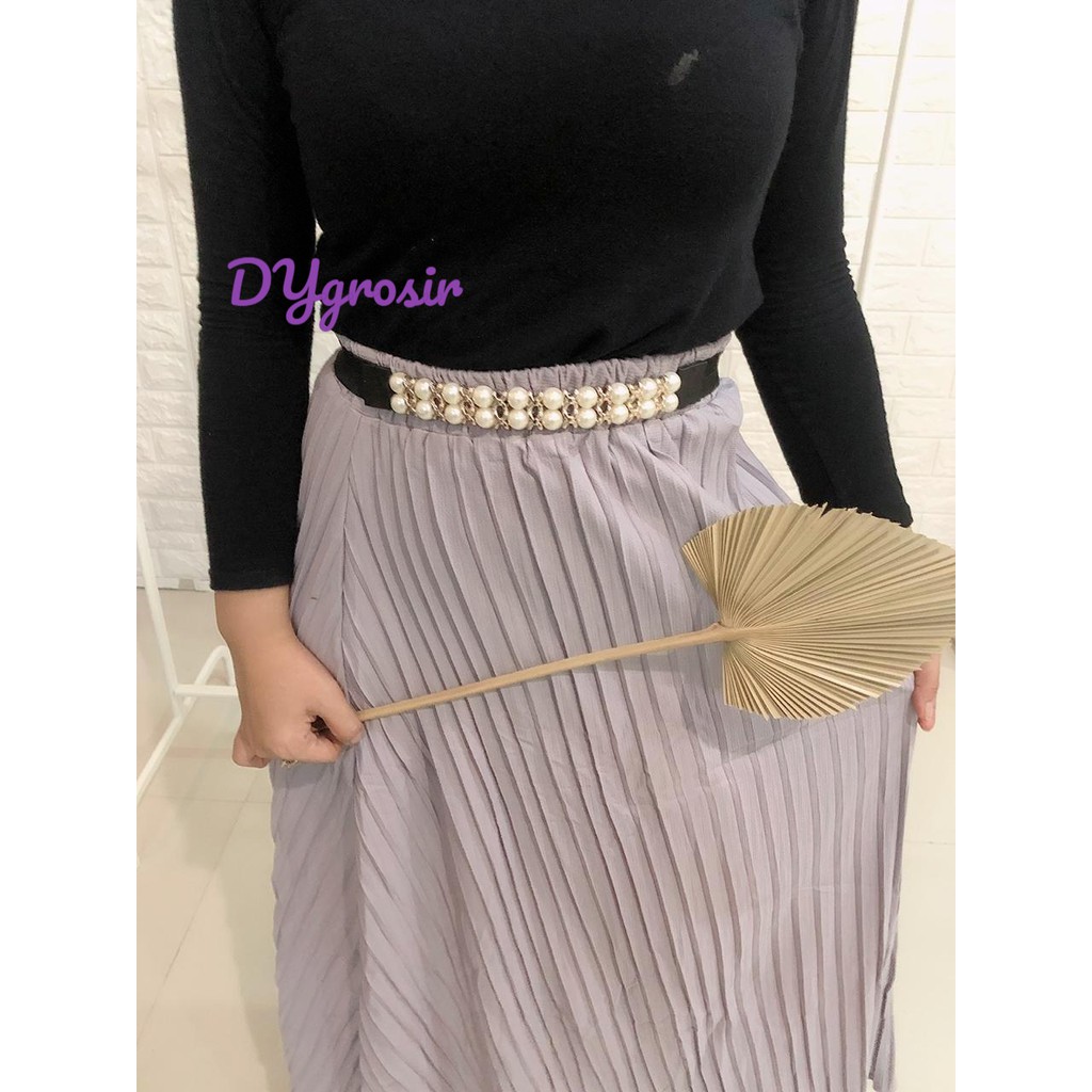 IKAT PINGGANG WANITA MUTIARA KARET FASHION