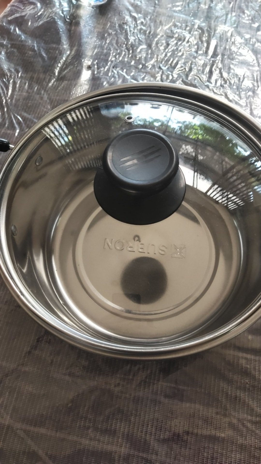 Panci Sup Sop Stainless 20cm 22cm 24cm 26cm Merek Subron Soup Pot Panci Kuah Tutup Kaca