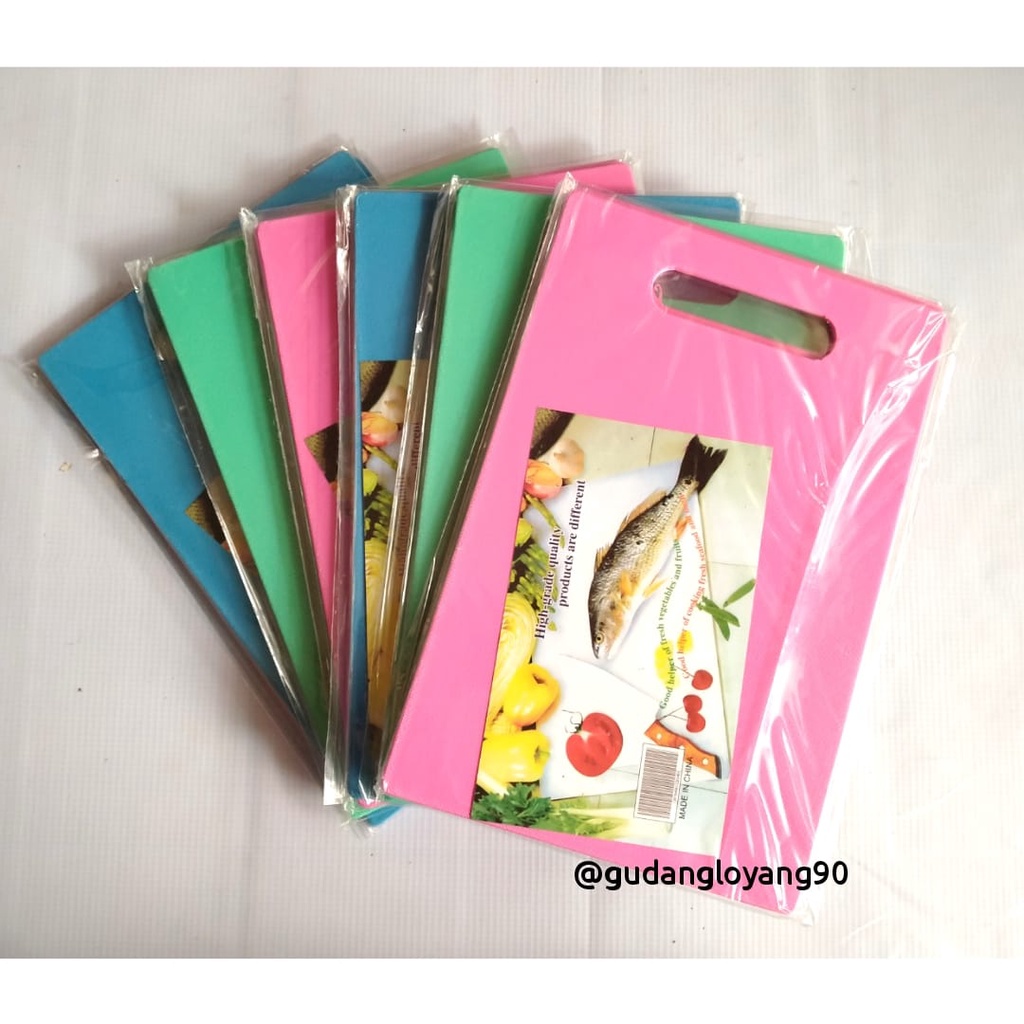 Talenan Plastik Talenan ikan Foodgrade Segi Multifungsi Talenan Tebal Cutting Board