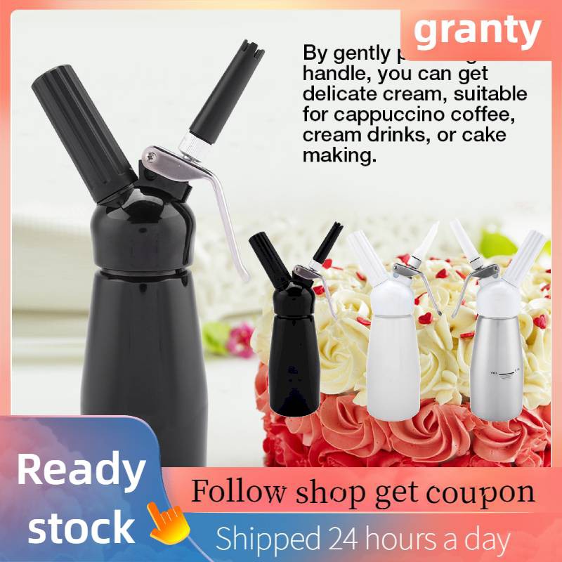 Granty Alat Pembuat Foam/Whipped Cream Portable Bahan Aluminium Warna