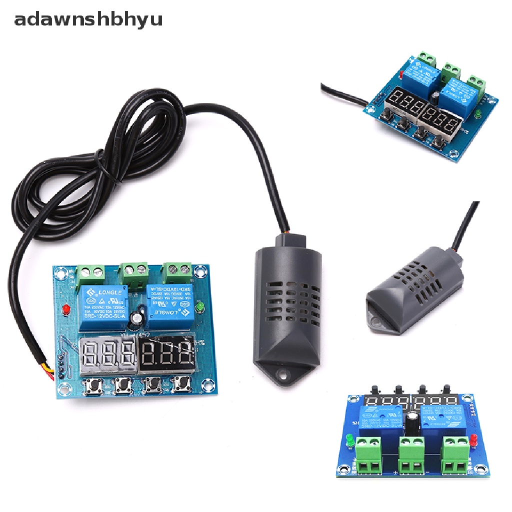 Adawnshbhyu XH-M452 Humiture LED Digital Thermostat Humidistat DC 12V Controller Regulator