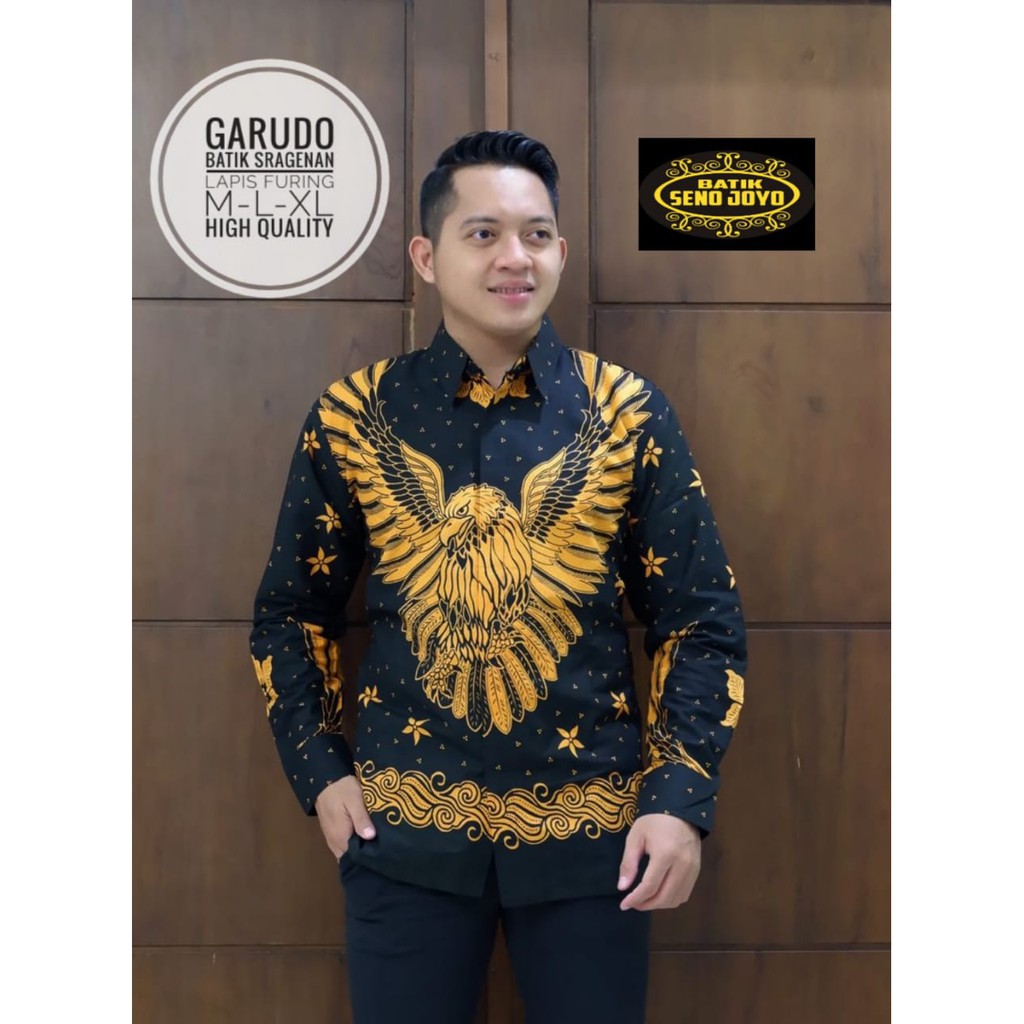 Batik Pria GARUDO Kemeja Full Furing Bahan Katun Primisima