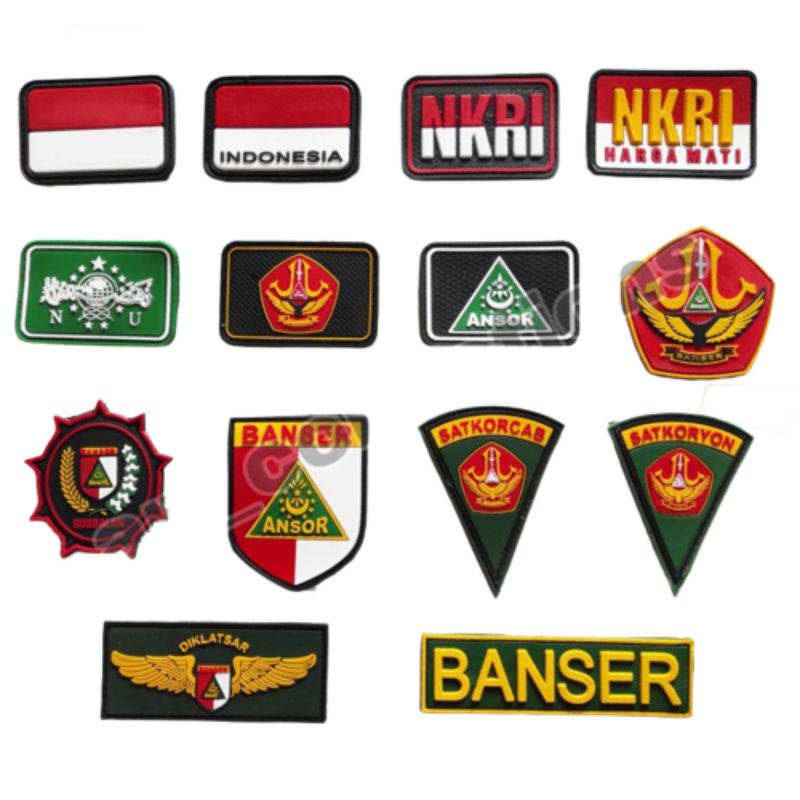 patch Rubber Banser. logo/emblem perekat banser