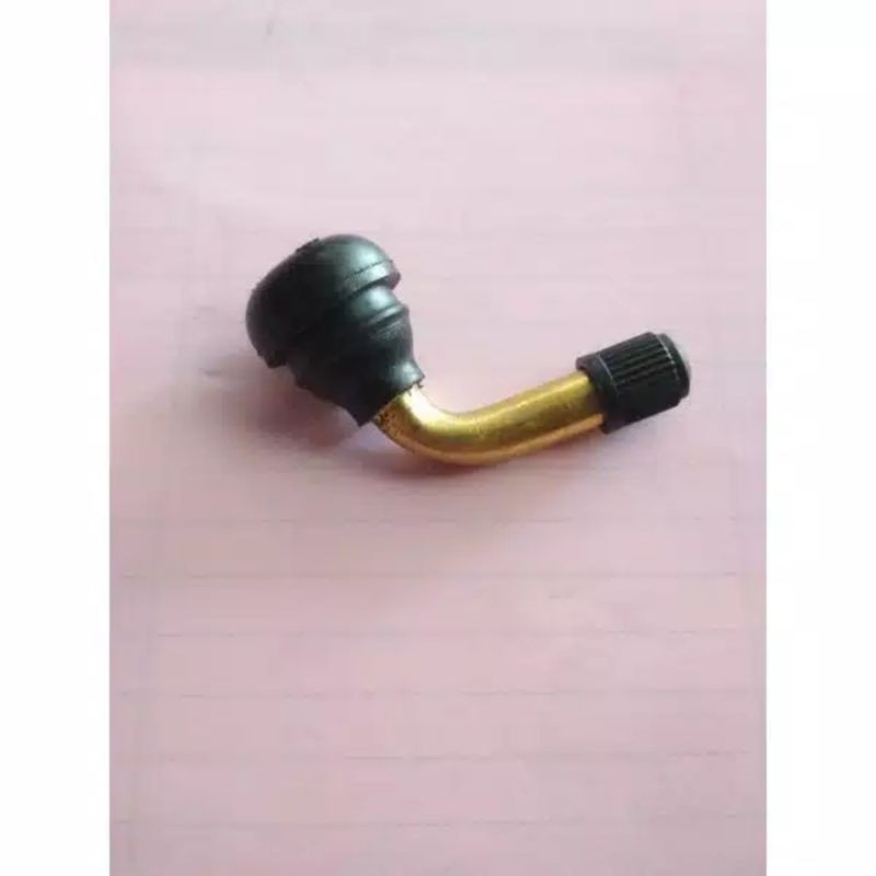 PENTIL TUBELESS TUBLES BENGKOK KARET KUNINGAN SCOOPY VESPA MIRING 90 DERAJAT 1PCS