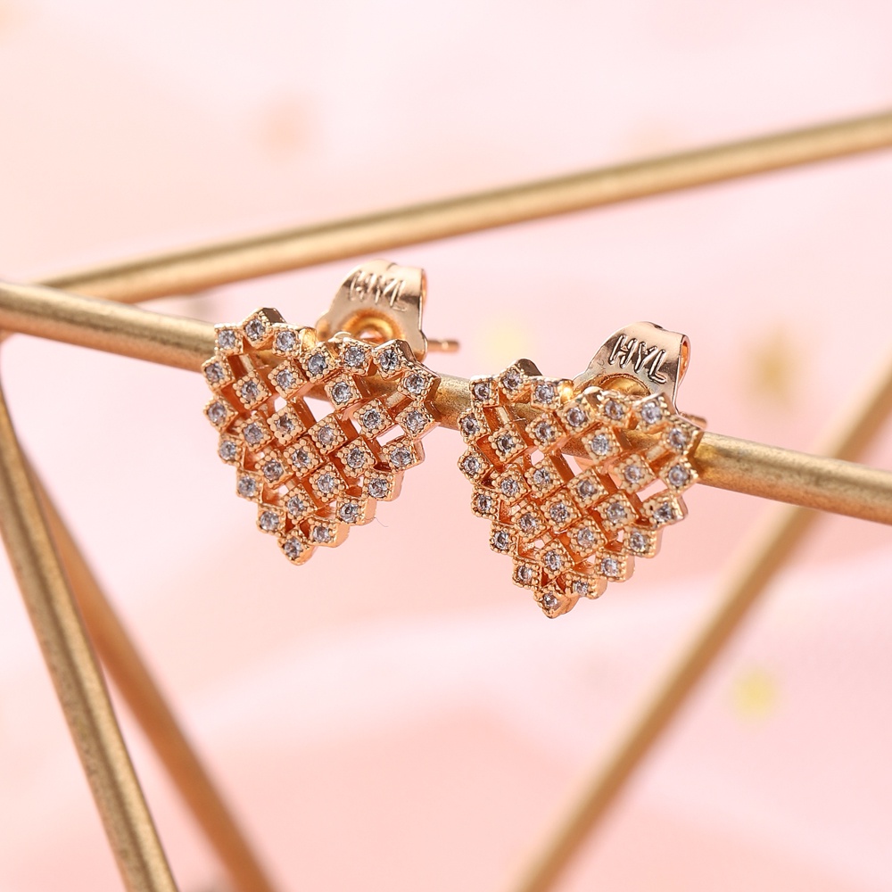 ❤️✅COD ✨Fashion Anting Love Korean Style Rose Gold Earrings Tusuk Aksesoris Titanium Giwang Wanita Anting  D252