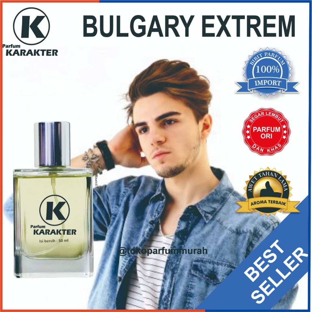 Bisa Cod | Parfum Cowok Bulgary Extreme  Bibit Parfum Import Wangi &amp; Tahan Lama  Kemasan 30ml