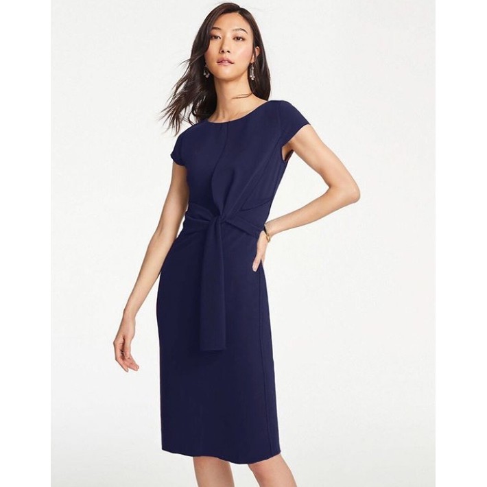 RCO A1202 Sandy Ribbon Dress | Dress Wanita Korean Style Midi Dress Office Dress