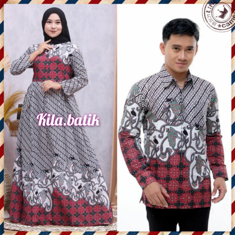 Maura Couple Sania Ruffle Batik Couple ori Ndoro jowi DNT motif Morena Garansi Termurah S M L XL XXL