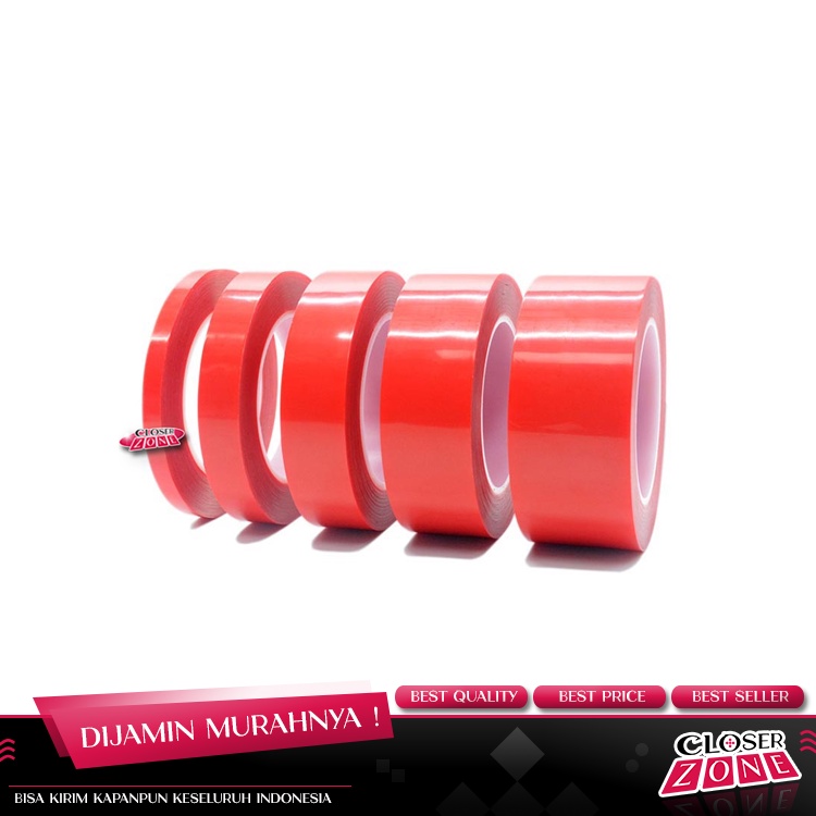 

Perekat Double Tape Adhesive Transparent No Trace Sticker 15mm x 3m