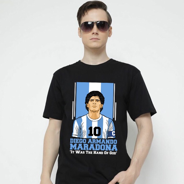 Kaos Maradona Legend - Diego Maradona Tshirt Unisex Casual Tees New Cotton Ready Stock [Bisa COD] Si