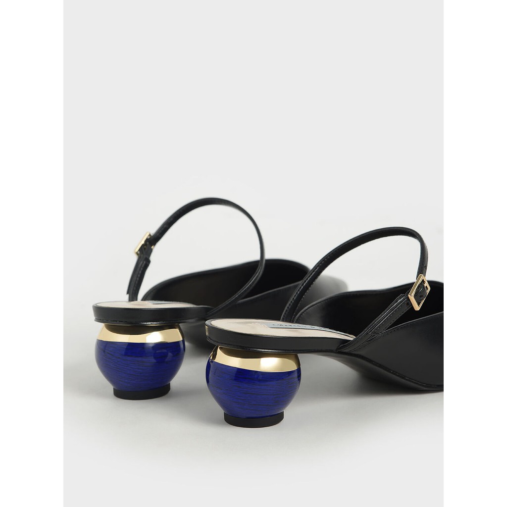 [7.7 Boombastis Sale⚡] - SEPATU WANITA CKS464 SCULPTURAL HEEL POINTED TOE MULES PREMIUM IMPORT