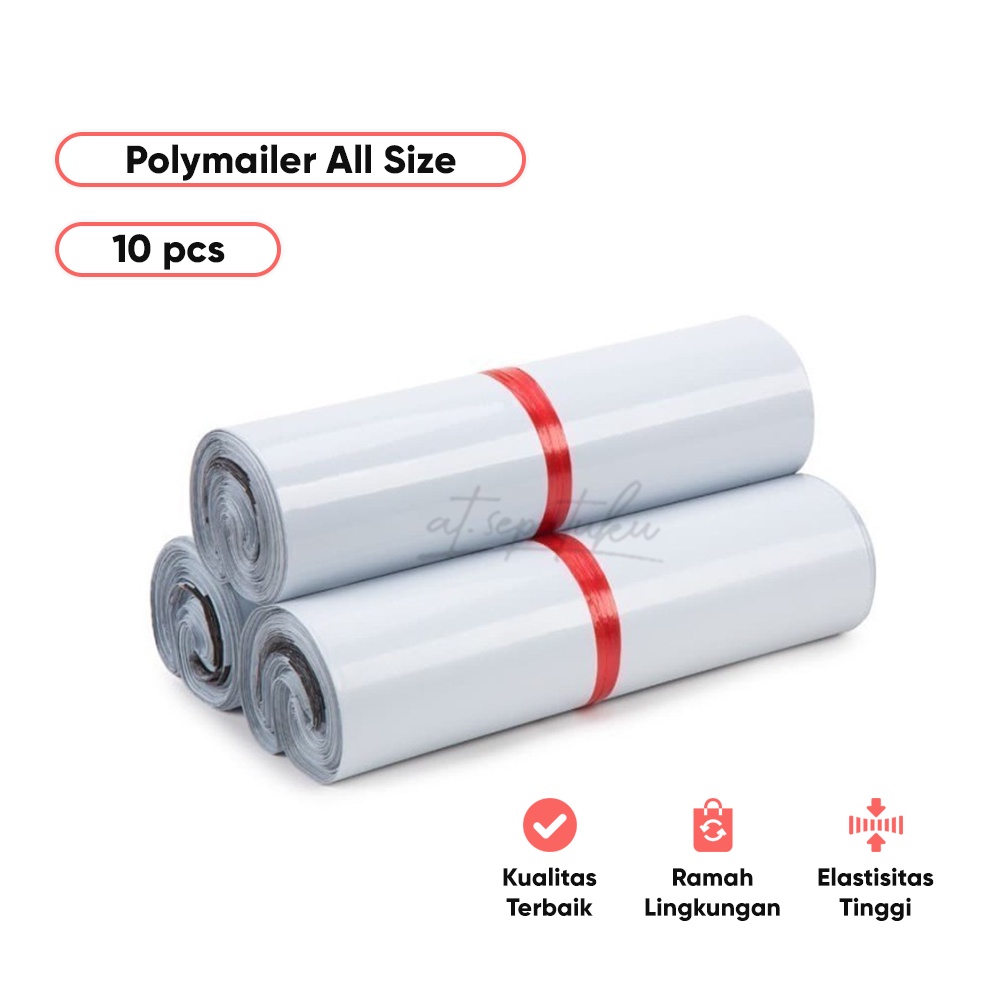 

Plastik Polymailer Putih15x25 17x30 20x30 20x40 25x40 30x40 32x45 35x50 40x60 50x60 cm | Amplop Plastik Packing Glossy Ecer isi 10 pcs