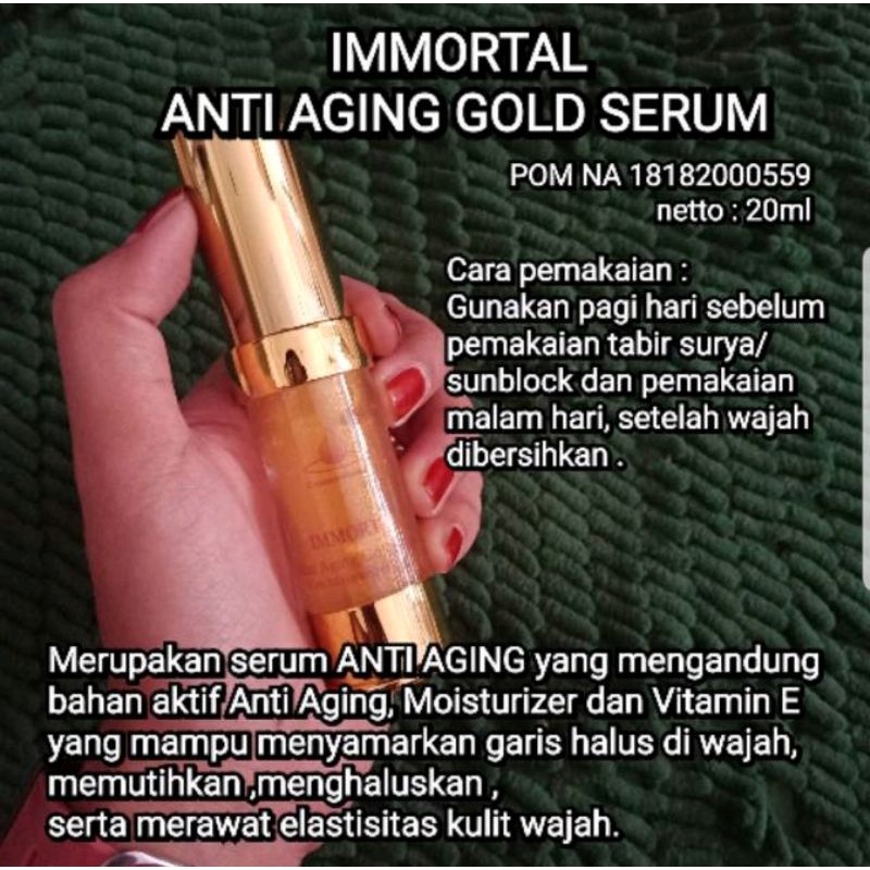 Immortal Anti Aging Gold Serum With Moist &amp; Vit E