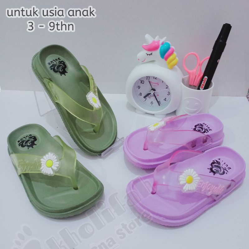 SANDAL JEPIT ANAK PEREMPUAN 30-35 BUNGA MATAHARI DULUX 336c