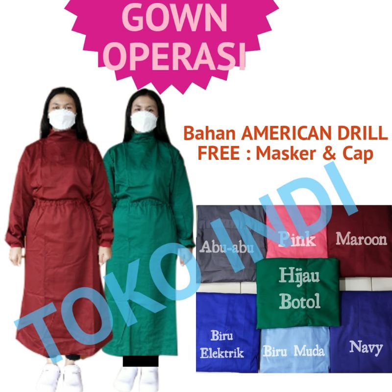 Jubah Operasi / Gaun Operasi/ Baju Bedah / Baju Oka / Surgical Gown / Gown Operasi / Baju APD