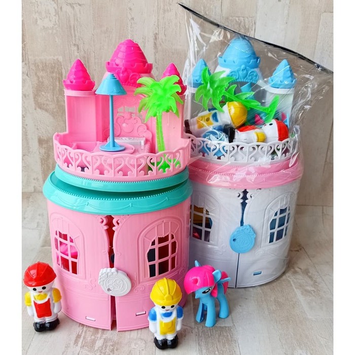 Mainan  Anak Perempuan  Rumahan Castle Little Pony LH-4 - Kado hadiah Mainan  Usia 3 4 5 6 7 Tahun istana Princess Villa dream