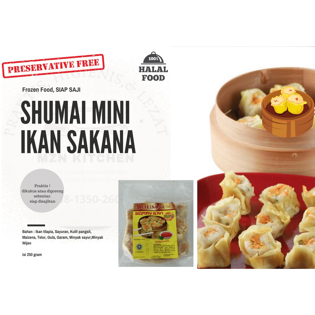 

SAKANA Shumai Mini, Makanan Beku, Somay Ikan Sakana Frozen Food Murah, Halal Tanpa Pengawet