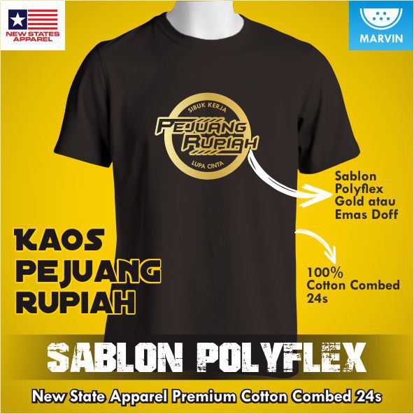 Kaos Pejuang Rupiah NSA 24s pod print on demand