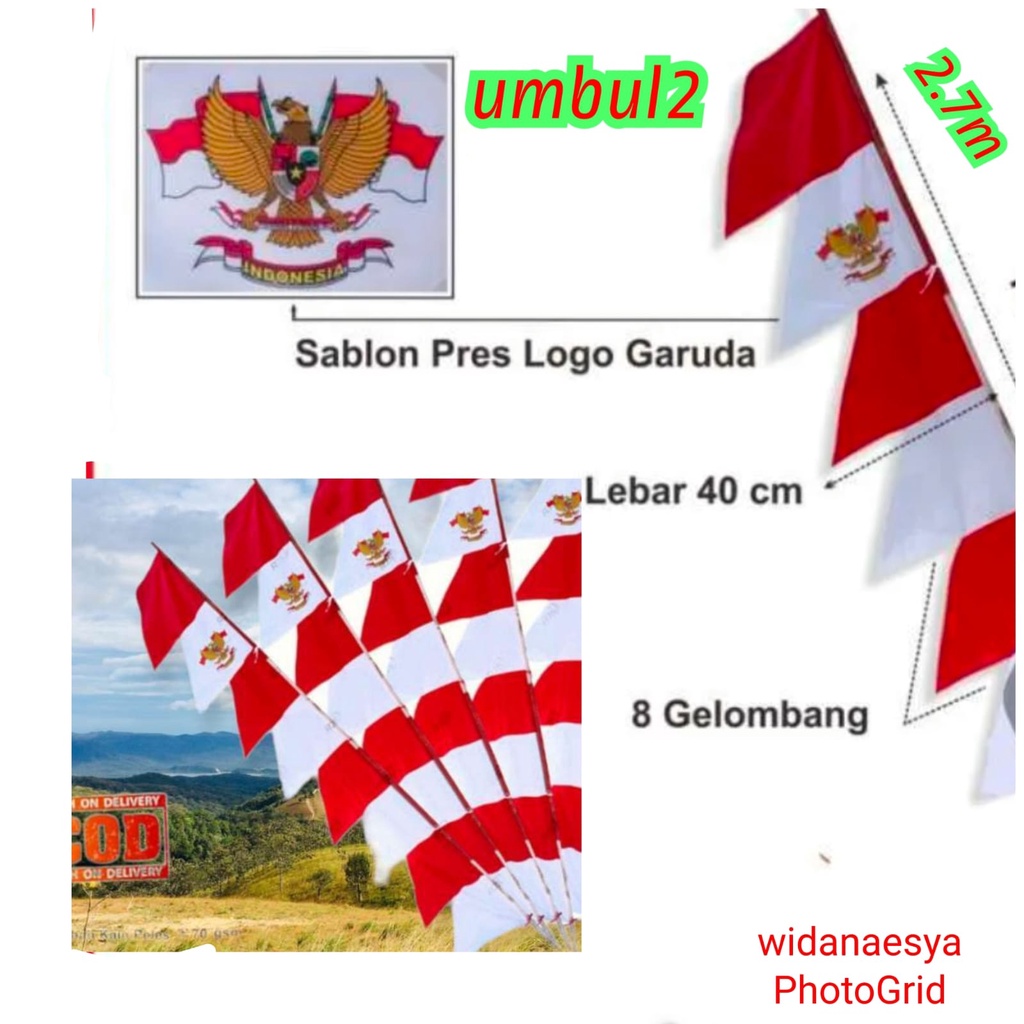 Bendera Umbul Umbul Merah Putih 8 Gergaji / Bendera umbul umbul merah putih garuda Murah