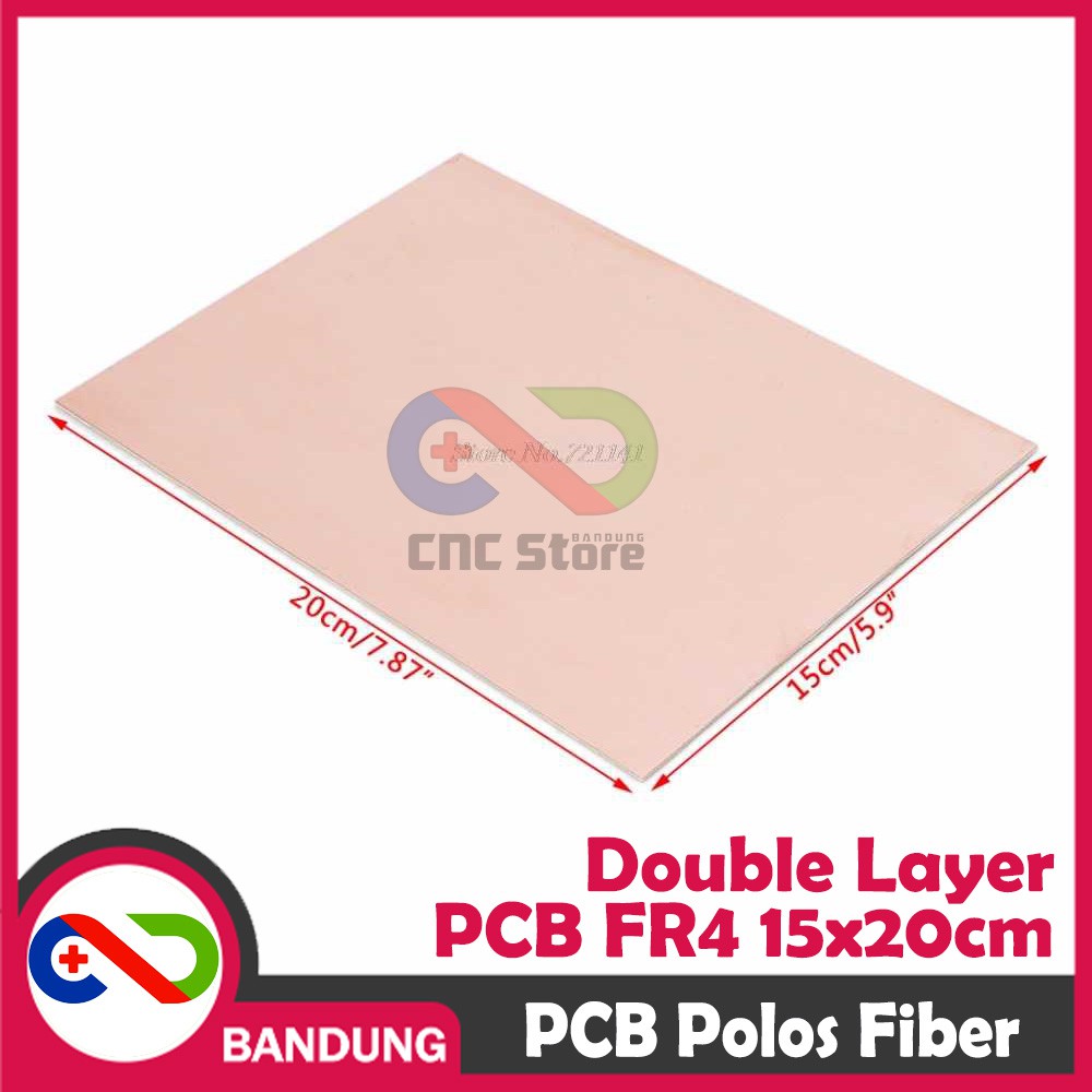 PCB POLOS DOUBLE LAYER FR4 FIBER 15X20CM PCB KOSONG DUA DOUBLE SIDE