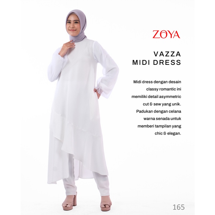Zoya Pakaian Muslim Wanita Best Seller tunic Vazza Midi Dress