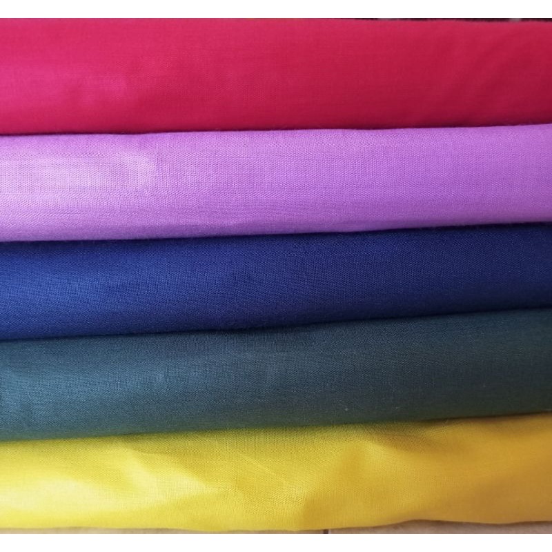 Kain Rayon Santung Adem Bahan POLOS(Harga setengah mtr)