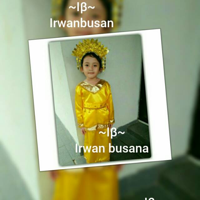 Baju adat padang anak perempuan pakai sunting