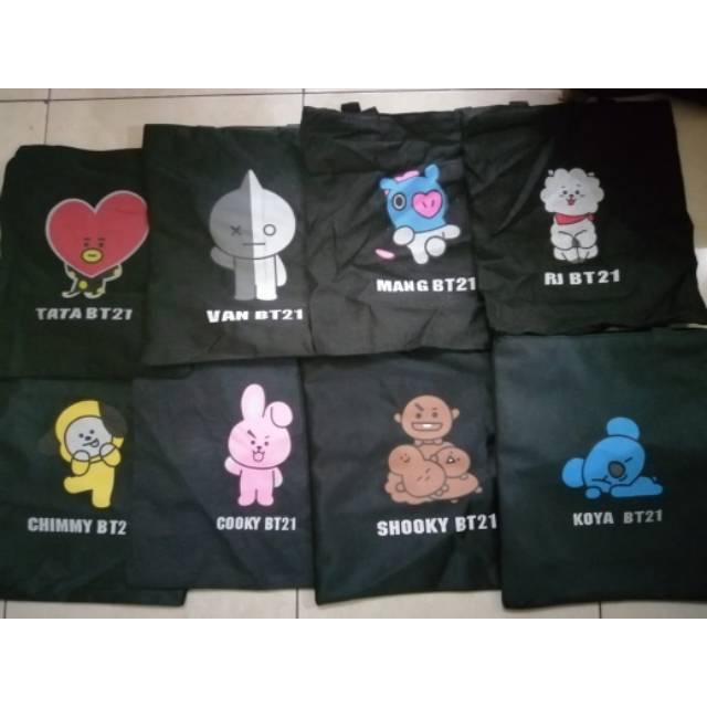 TAS TOTE BAG BT21 BTS TOTEBAG TAS KANVAS