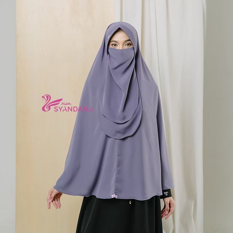 Hijab Syandana Gosya (L) Warna Baru Dan Lama Khimar Bergo Kerudung Jilbab Instan-LAVENDULA