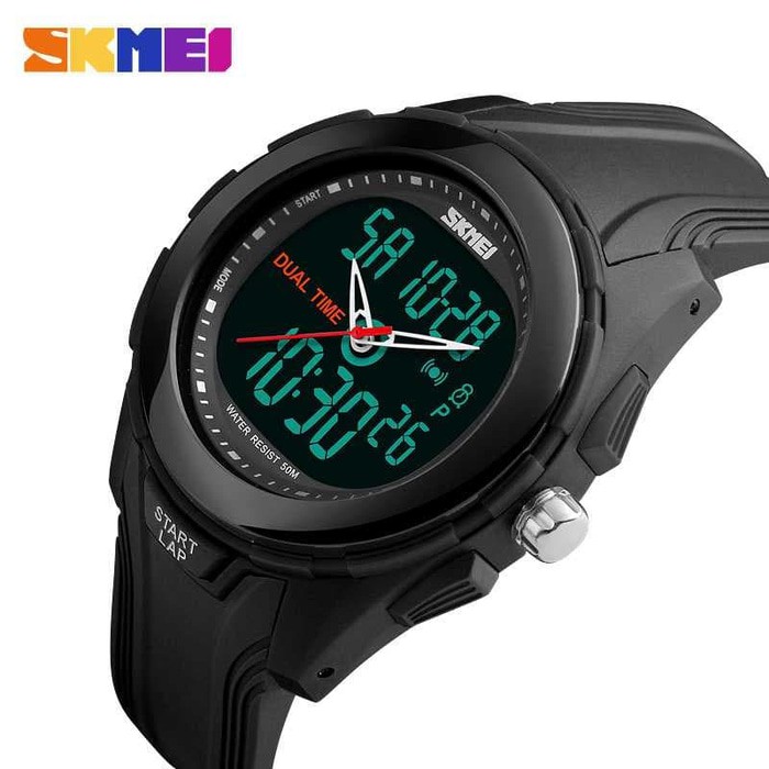 Jam Tangan Pria Cowok Original Skmei Led Casio Gshock Rolex Tahan Air - Hijau