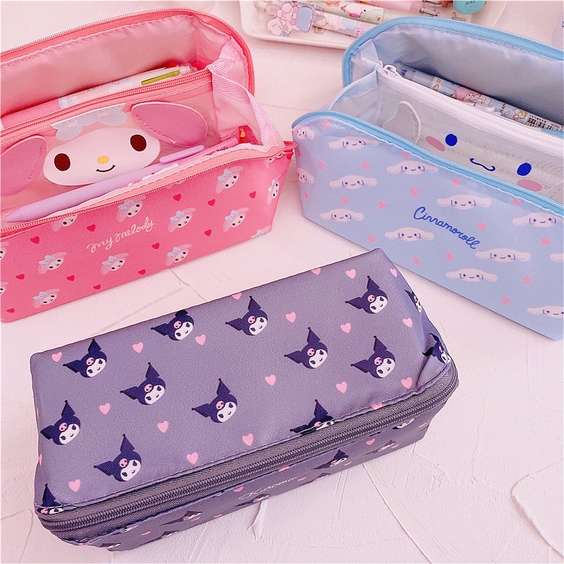 DOMPET KOSMETIK POUCH COSMETIC POUCH SERBAGUNA KOTAK PENSIL PENCIL CASE SANRIO MYMELODY KUROMI HELLOKITTY POMPURIN CINNAMONROLL