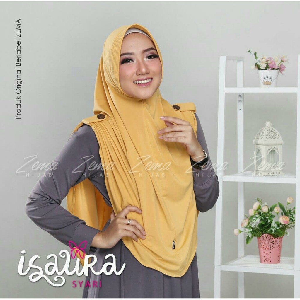 Jilbab Instan Khimar Isaura Jumbo Jersey - Kerudung Wanita-1