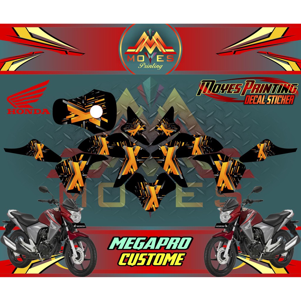 Jual Sticker Motor Honda Megapro Decal Megapro Striping Megapro Custome Indonesia Shopee Indonesia