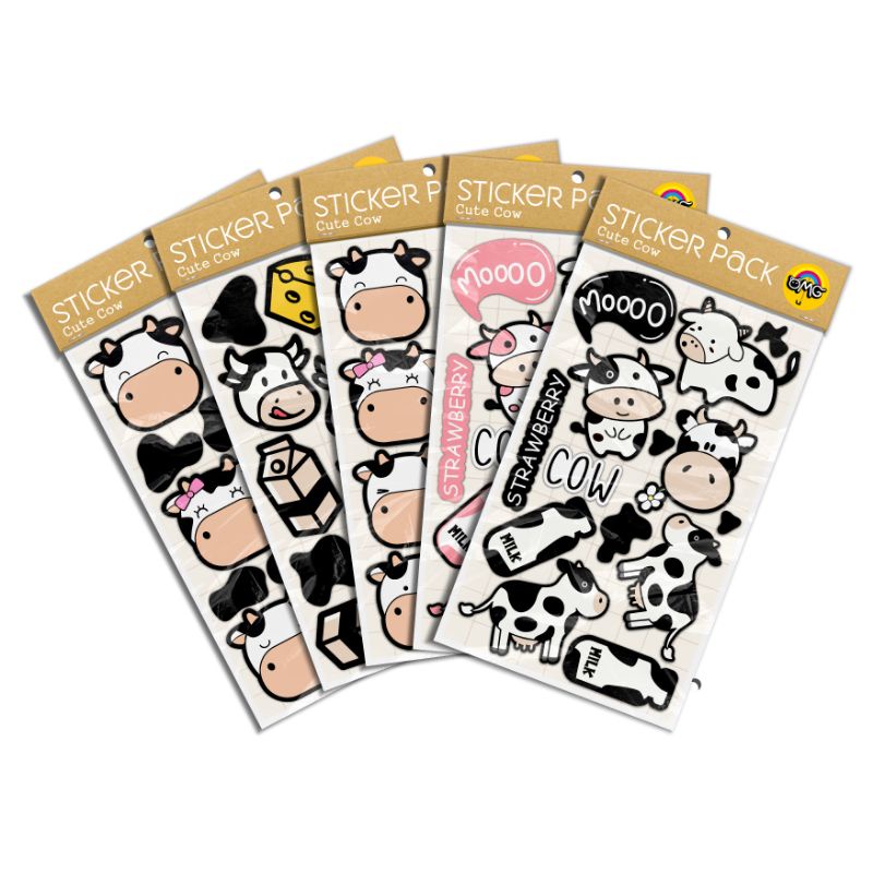 

Stiker Pack Corak Sapi | Paket Stiker isi 8 - 14pcs | Stiker Akesoris Hp Laptop Helm Aesthetic Waterproof | Cow Stickers Pack