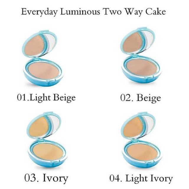 Wardah everyday Luminous Two Way Cake Bedak Padat serap kelebihan minyak wajah MURAH ORI