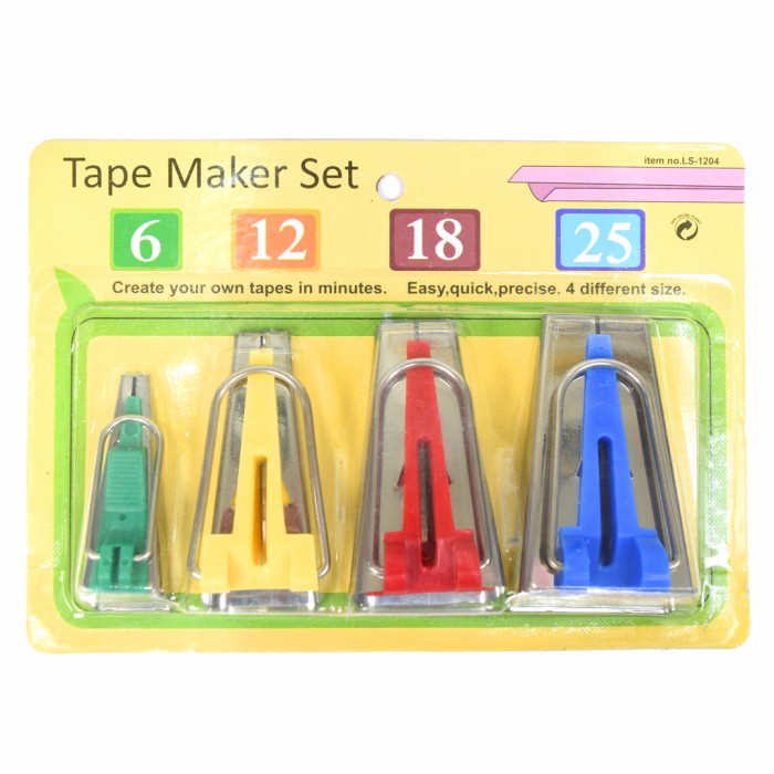 

DISKON- BISA COD Alat Pembuat Bisban isi 4 Pcs CY-BTM-S4 - Bias Tape Maker Set