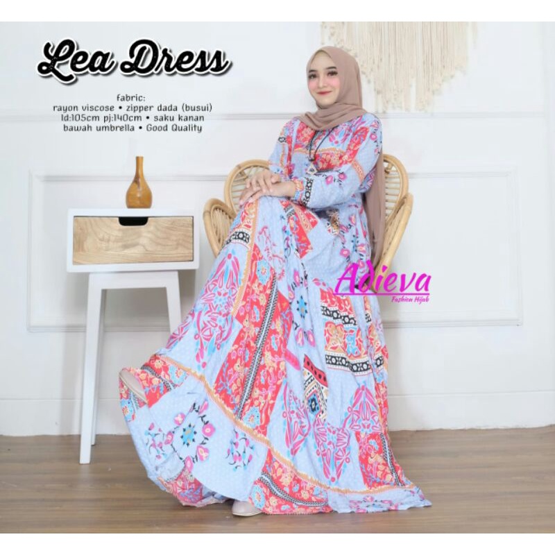Lea Dress /RAYON VISCOSE HALUS ADEM / BIGSIZE / BUSUI / DRESS HANGOUT