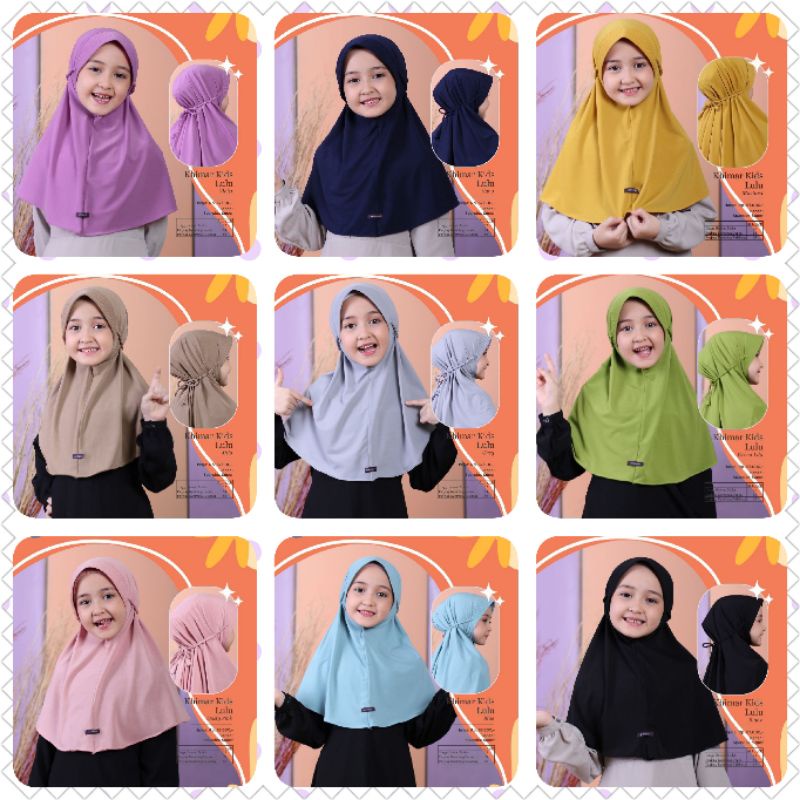 [READY] ETHICA KHIMAR KIDS LULU BLACK BLUE DUSTY PINK DLL