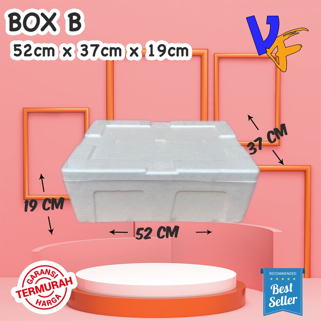 

Box Styrofoam B 52 x 37 x 19cm Box Sterofoam Box Stereofoam Kecil Box Frozen Food