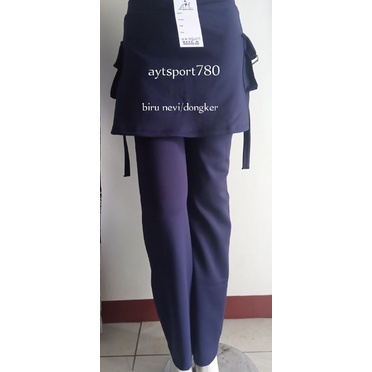 celana senam zumbo/aerobic zumbo/celana senam wanita/celana rok kantong wanita/celana olahraga/cbr rok kantong/bawahan olahraga/celana panjang/celana panjang rok/cod/bayar di tempat/terlaris/siap di kirim/populer-Biru nevi/dongker