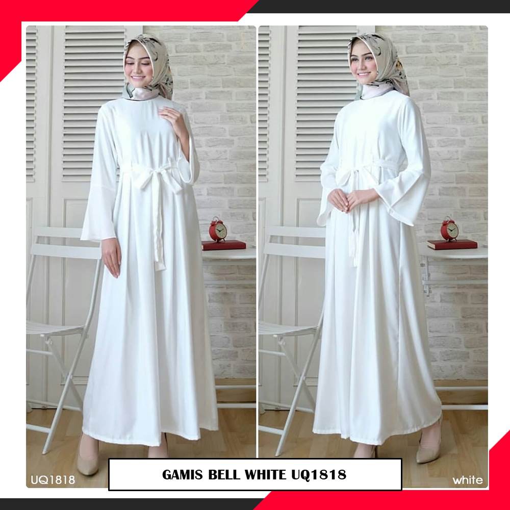 Gamis Syari Lebaran Broken White Putih Tulang Bahan Maxmara Size L Uq1818 Shopee Indonesia
