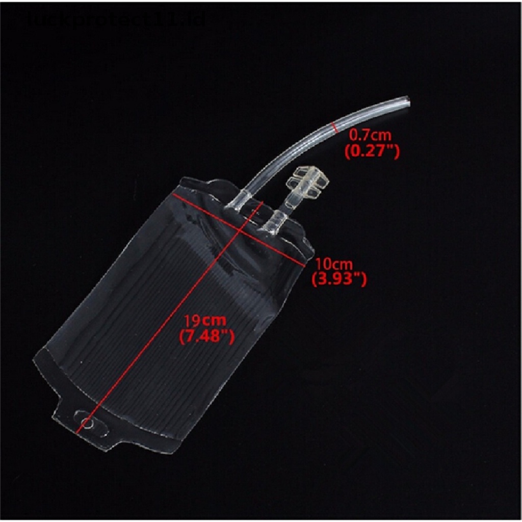 //HG&amp;ID// 350ml Clear Food Grade PVC Reusable Blood Energy Drink Bag Halloween Pouch .