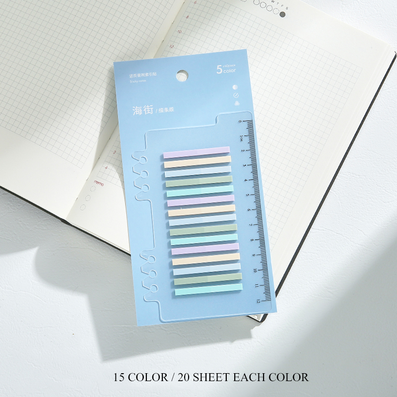 200 Lembar Sticky Note Warna Neon Untuk Pembatas Buku-N