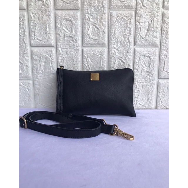 Sling bag mini sisley | Sling mini kulit hitam