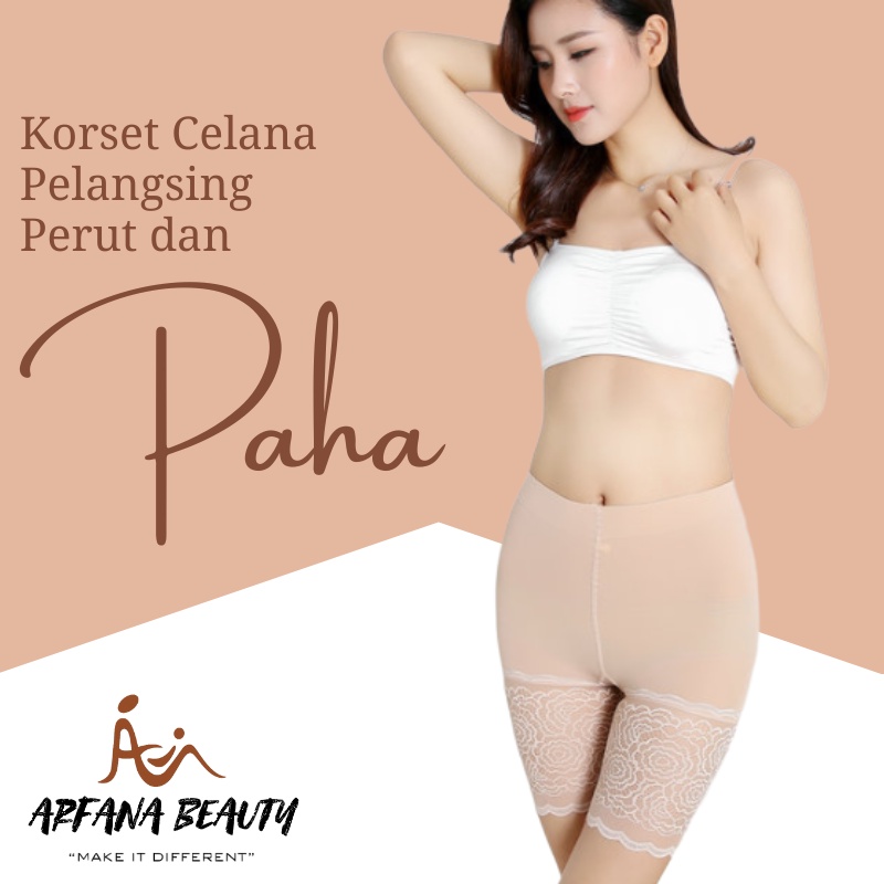 Korset Celana Pelangsing Perut Buncit Instan TRANSPARAN LACE Short Sepaha Corset Celana Pengecil Perut Buncit Wanita Clana Korset Pelangsing Transparant Renda Celana Corset Pelangsing Perut Wanita Cewek Buncit Jumbo